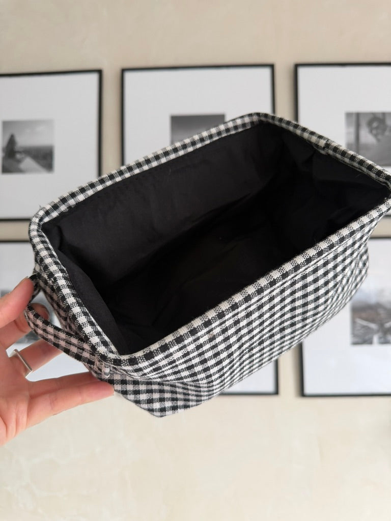 Cesto Vichy Rectangular - Negro | 15% OFF