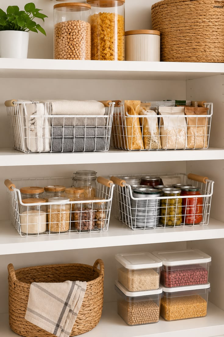 Cesto Nordic blanco - 22x28x12cm | 25% OFF
