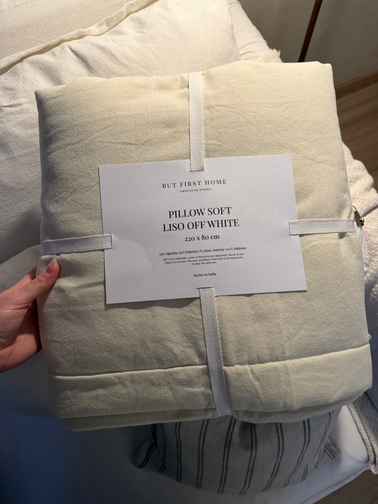 Pillow Soft Liso Off White - 220 x 80 cm | 10% OFF