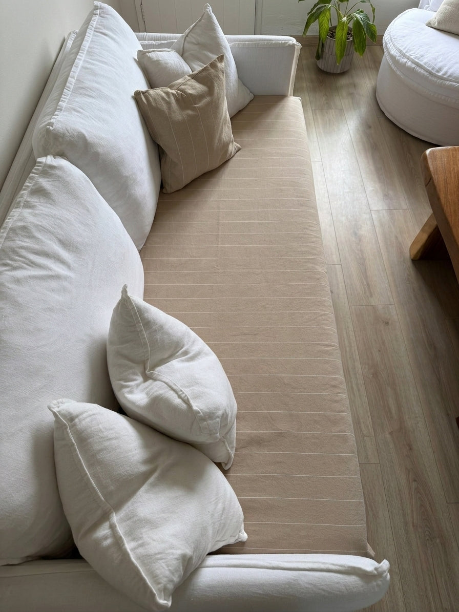 Pillow Soft Líneas Tostado & Off White - 220x80 | 10% OFF