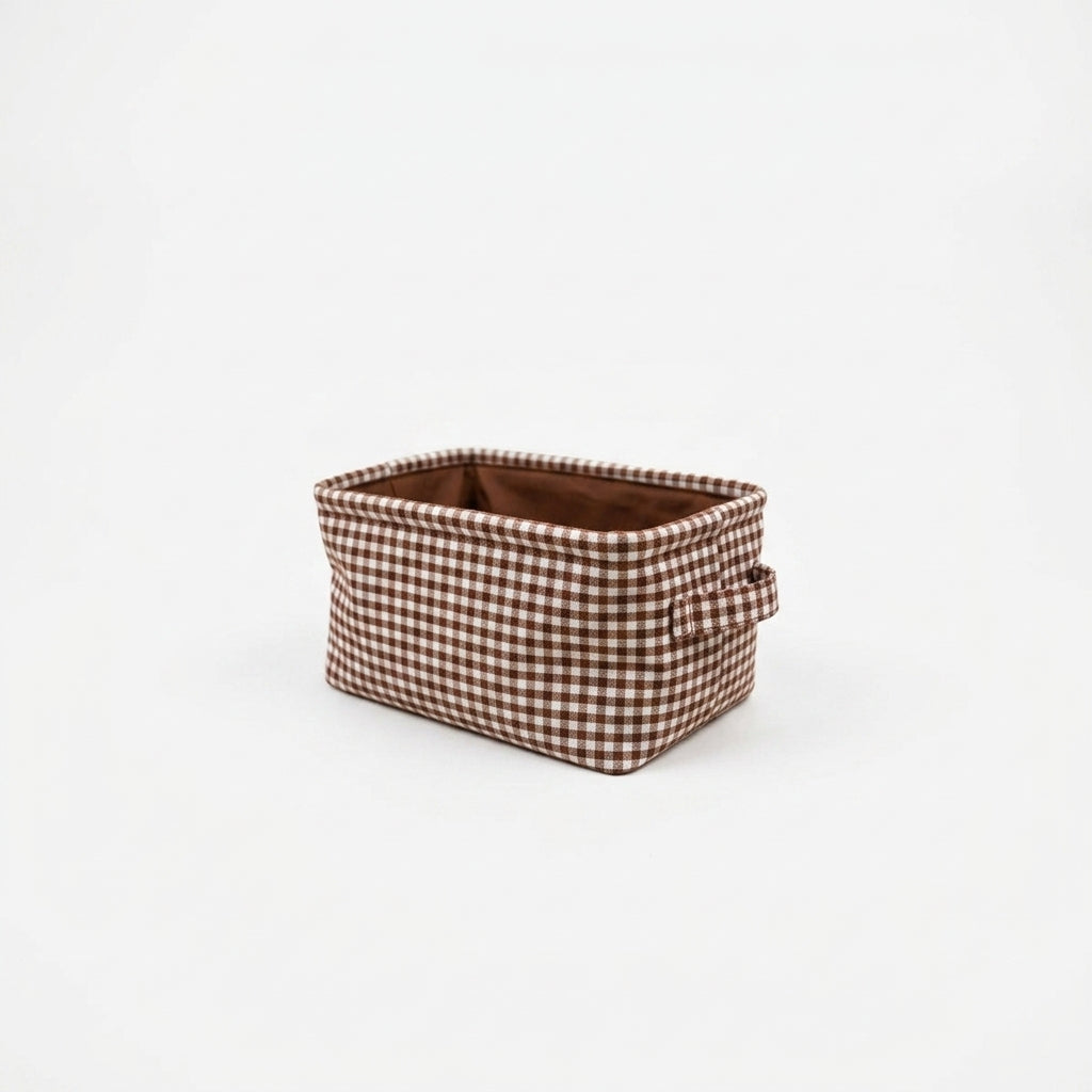 Cesto Vichy Rectangular - Marrón | 15% OFF