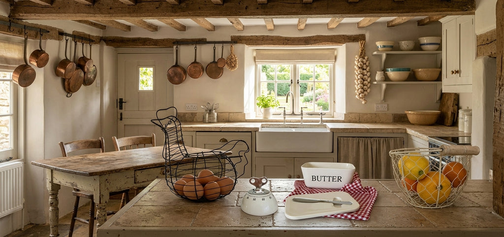 Set Country - Huevera + Timer + Mantequera + Frutero | 15% OFF