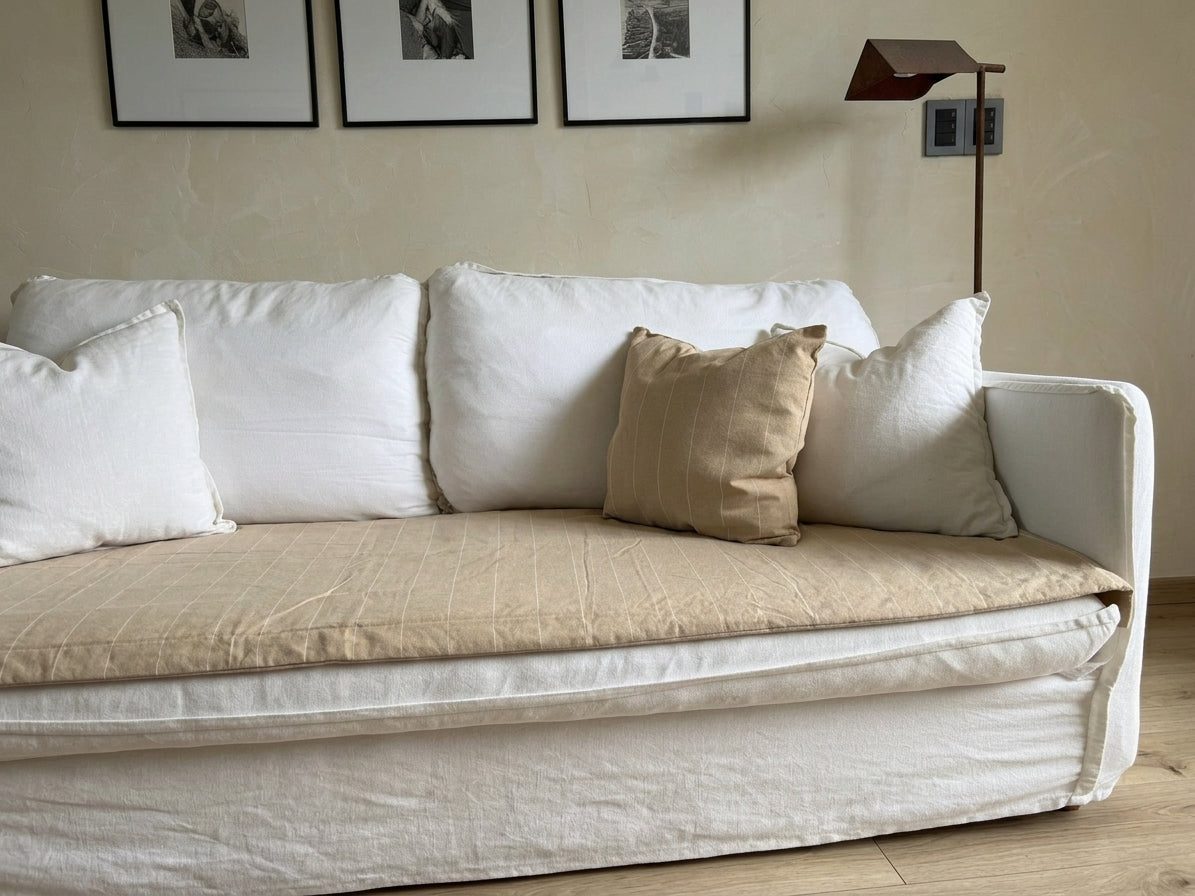 Pillow Soft Líneas Tostado & Off White - 220x80 | 10% OFF
