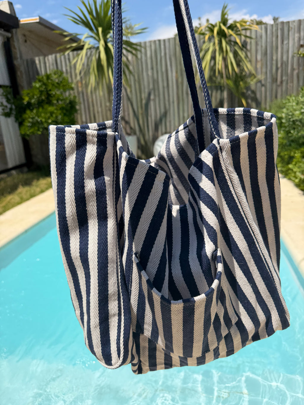 Bolso Beach - Rayas Azul & Blanco | 20% OFF