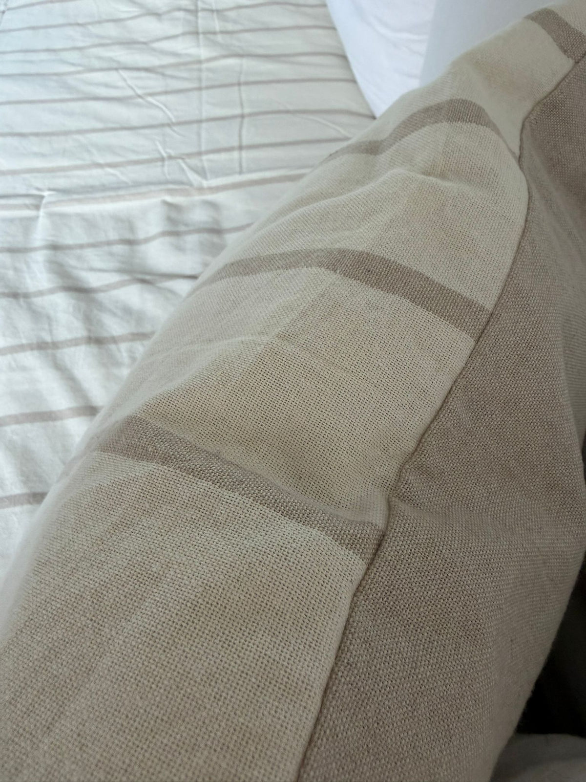 Pillow Soft Rayas Beige & Off White - 220x80 | 10% OFF