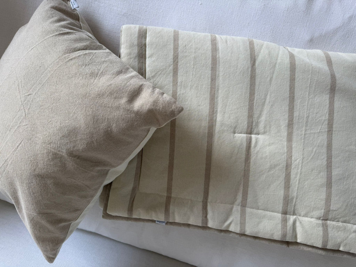Pillow Soft Rayas Beige & Off White - 220x80 | 10% OFF