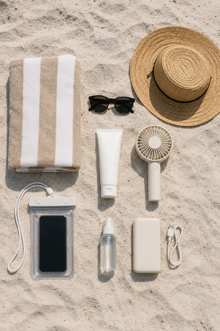 Toallón Beach Beige & Blanco | 15% OFF